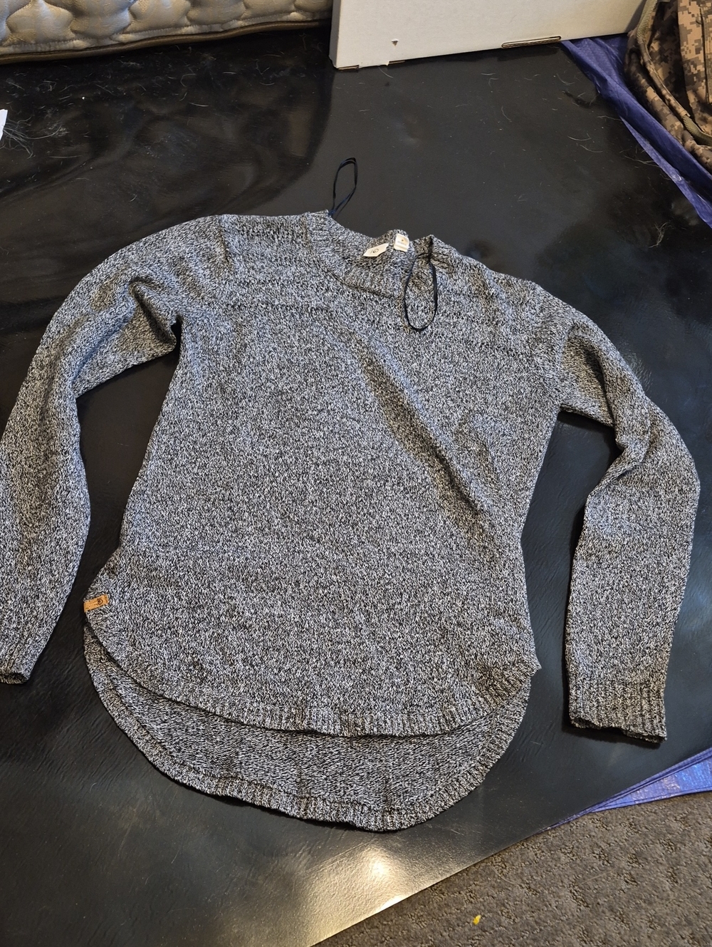 Gray Women's Marled Knit Sweater